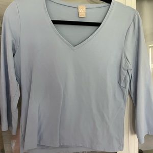 3/4 Sleeve light blue blouse